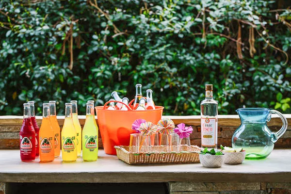 modern fiesta party bar outdoors